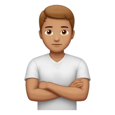 Man crossing his arm sticker