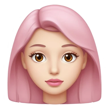 brown eyes lite pink lips sticker