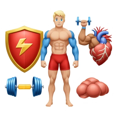 Create a beautiful infographic showing all the effects of BCAAs using symbols. 1 Valine - Protects muscles from breakdown. Isoleucine - Energy, increases endurance. Leucine - Improves protein synthesis, activates (mTor) and helps muscle recovery. sticker