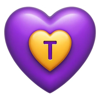 The Letter “T” inside a Purple Heart sticker