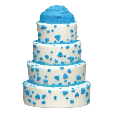 Tiered blue confetti wedding cake yummy and cute  sticker