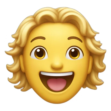 happy emoji expressing joy and excitement sticker
