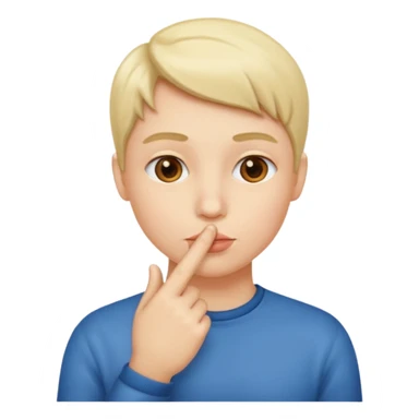 Le doigt sur les leves  sticker