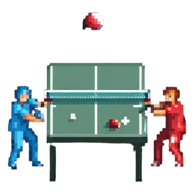 table tennis match sticker