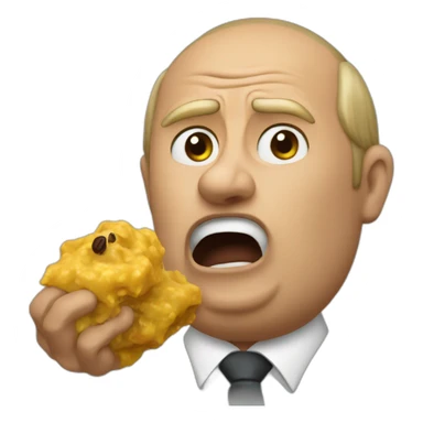 Vladimir poutine holding poop and beeing scared sticker