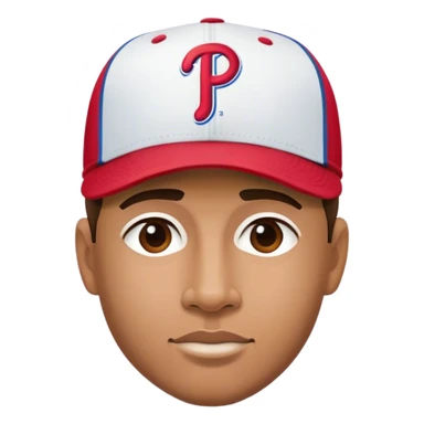 Man wearing a Philadelphia Phillies baseball cap sticker