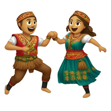 Bulgarian horo pair dance sticker