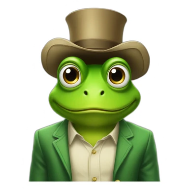 Grenouille avec un chapeau champion sticker