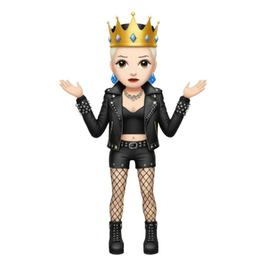 old queen punk with crown sticker