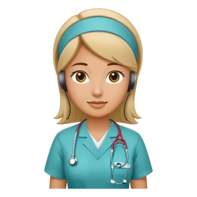 A female office worker who undertakes the work or tasks to respond to the customer's sales request, no head headsets or telephones. Can you add a medical background to better set the context? sticker