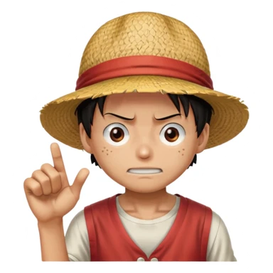 luffy from one piece punching someone sticker