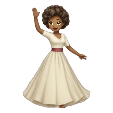 woman doing a curtsy sticker
