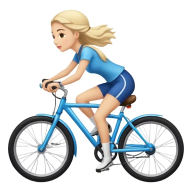 girl riding bike sticker