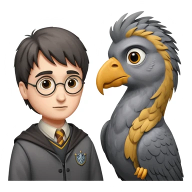 buckbeak and harry potter sticker