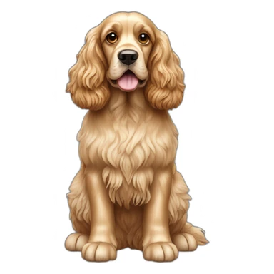 Dog-golden-english-cocker-spaniel-full-body-standing sticker