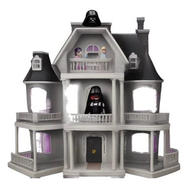 Barbie and Darth Vader’s dusty disturbing disgusting ghostly haunted horrific large scary dream mansion  sticker