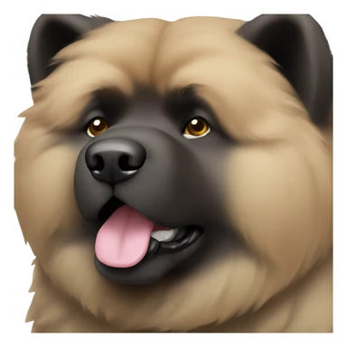 Black chow chow  sticker