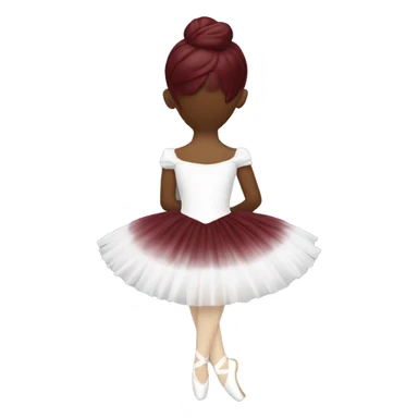 burgundy music box with white ballerina standing back sticker