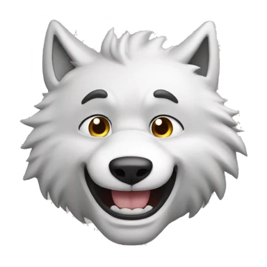 Un hombre lobo llorando y con una sonrisa sticker