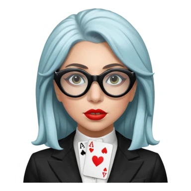 Lady Gaga poker face mask/ glasses sticker