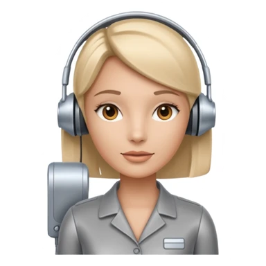 female call center bot sticker