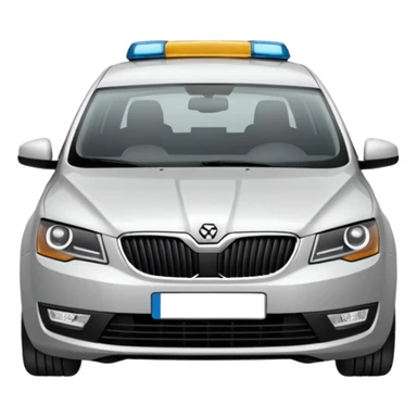 Stříbrné Auto škoda octavia sticker