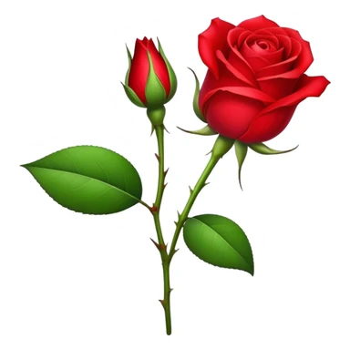 A single rosebud with a partially closed bloom, symbolizing a budding flower or new beginnings sticker