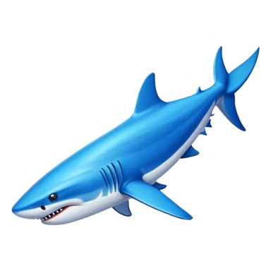 Tiburón con zapatillas Nike azules sticker