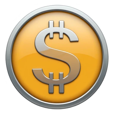 gray dollar sign SYMBOL in circle sticker