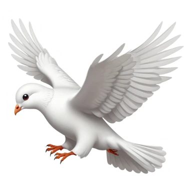 white pigeon flying sticker