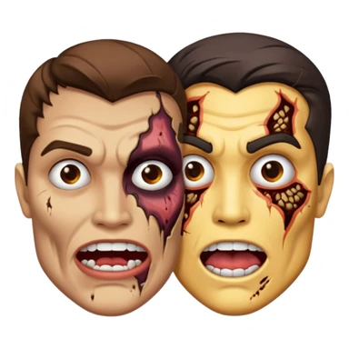 dc two face one half normal face other half burnt sticker