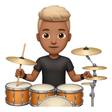 drummer at drum kit sticker