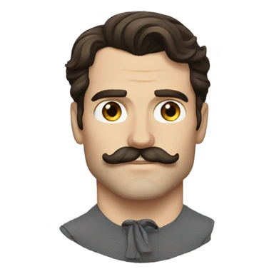 Henry Cavill with a moustache  sticker