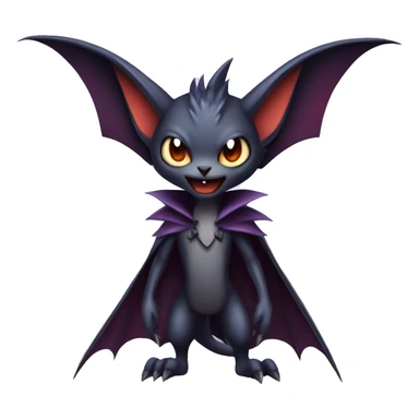  Kawaii Edgy Cool Vampiric Beautiful Noivern-Nargacuga-Litten with big Bat Ears full body sticker