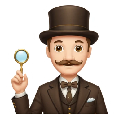 emoji of a gentleman with moustache and monocle standing nearby door welcoming you sticker