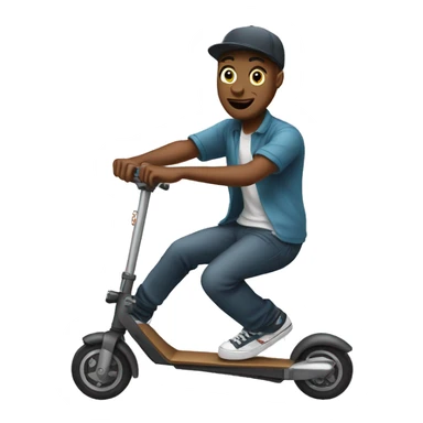 Man doing freestyle Scooter tricks sticker