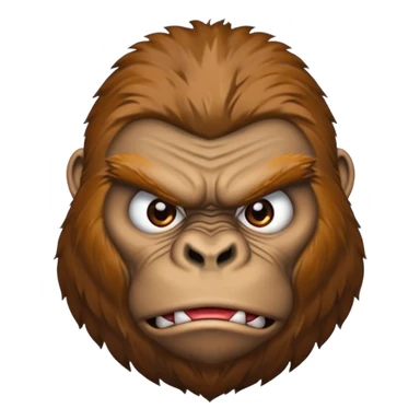 A gorilla angry face with realstick sticker