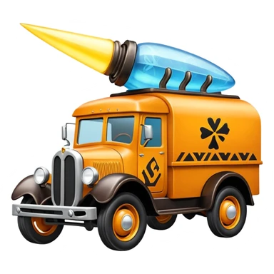 The Flintstones shiny frozen Scooby Doo 1915 Lightning Bug busters liquidator’s antique long wheelbase moving truck  sticker