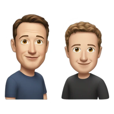 Elon Musk et Mark Zuckerberg sticker