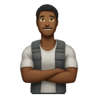 Ninho retourné qui fait un T avec ses bras sticker