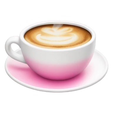 Cup of coffee in colour pink and white  sticker