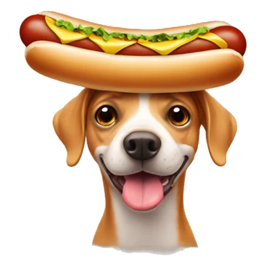 hotdog on the head as a hat sticker