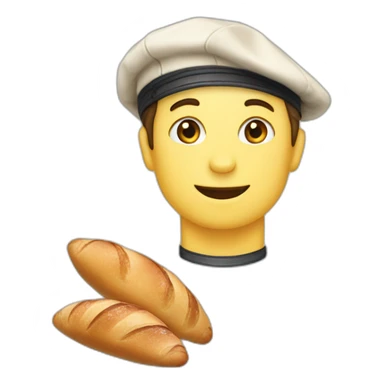 Français avec un béret , une bouteille de champagne une marinière et une baguette sticker