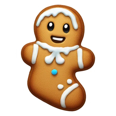 frosted gingerbread cookie shaped like a winter sock sticker