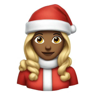 Woman dressed as Santa claus sticker