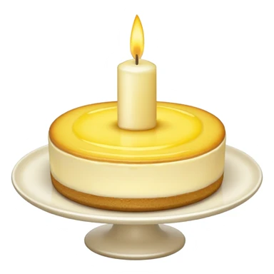 lemon cheesecake on candle sticker