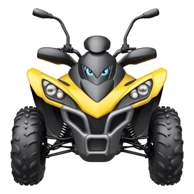 atv quad banshee front with a smile and eyes sticker