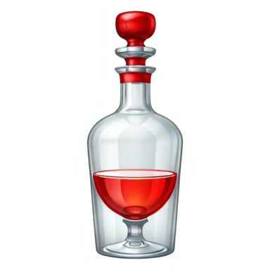 A bottle of vodka emoji with a window and a knocker and a different color. sticker