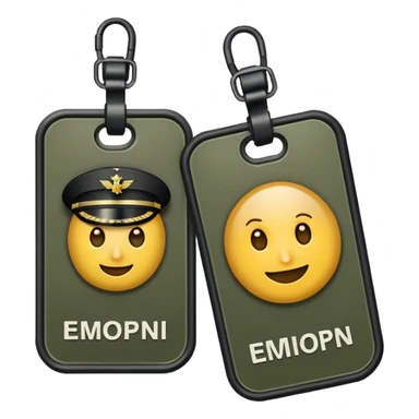 Military ID tags  sticker