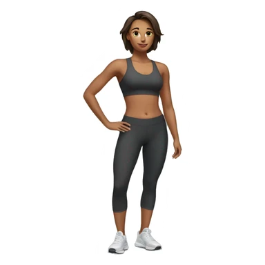 women workout wearing leggings sticker